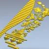 Вазон с розами и ребристым бордюром - 3D модель STL для ЧПУ