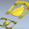 Арочная икона Богоматери с евхаристическим картушем - STL для ЧПУ