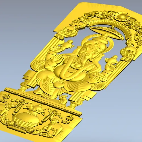 3D модель Ганеша - барельеф для ЧПУ (STL)