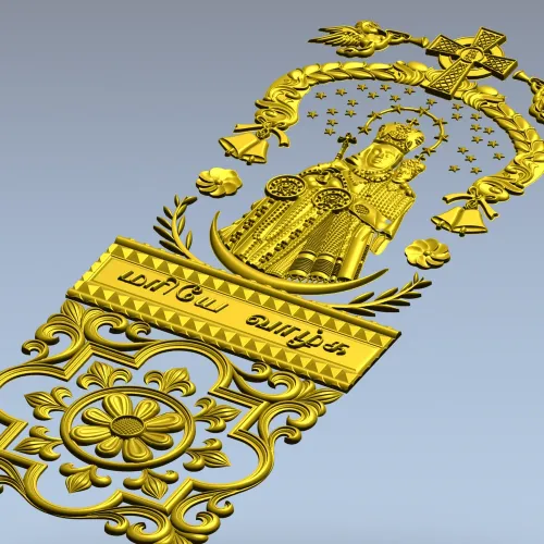 Богоматерь на декоративной панели - 3D модель STL для ЧПУ