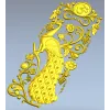 Peacock Vertical Relief STL - 3D model for CNC carving