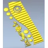 Дверная накладка "Полумесяц и лотос" - 3D модель STL для ЧПУ