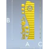 Дверная накладка "Полумесяц и лотос" - 3D модель STL для ЧПУ