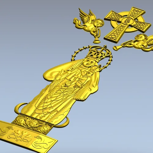 Богоматерь с Младенцем - 3D модель STL для ЧПУ