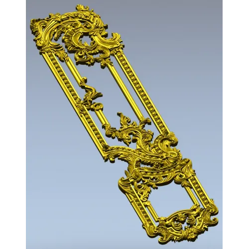 Рокайльная вертикальная накладка - 3D модель STL для ЧПУ