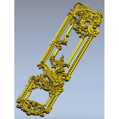 Рокайльная вертикальная накладка - 3D модель STL для ЧПУ