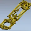 Рокайльная вертикальная накладка - 3D модель STL для ЧПУ