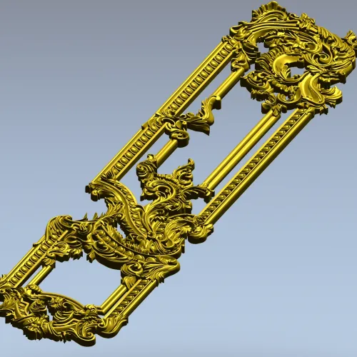 Рокайльная вертикальная накладка - 3D модель STL для ЧПУ