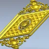 Ромбовидная декоративная накладка для дверей - 3D модель STL для ЧПУ