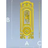 Ажурная дверная панель "Букет в корзине" - 3D модель STL для ЧПУ
