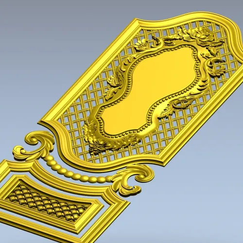 Филёнка классическая в ажурном картуше - 3D модель STL для ЧПУ