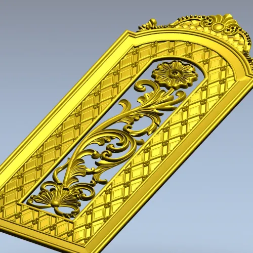 Резная арочная дверная панель - 3D модель в формате STL