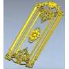 Regal Fleur Door Panel - ornate door panel 3D model (STL) for CNC