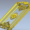Regal Fleur Door Panel - ornate door panel 3D model (STL) for CNC
