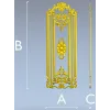 Regal Fleur Door Panel - ornate door panel 3D model (STL) for CNC