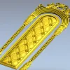 Ornate Arched Door Panel STL for CNC