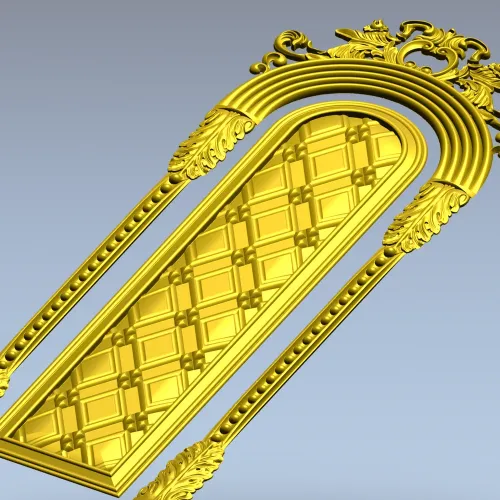 Ornate Arched Door Panel STL for CNC