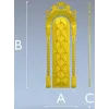 Ornate Arched Door Panel STL for CNC