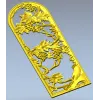 Arched Grapevine Decorative Panel - STL 3D Model for CNC