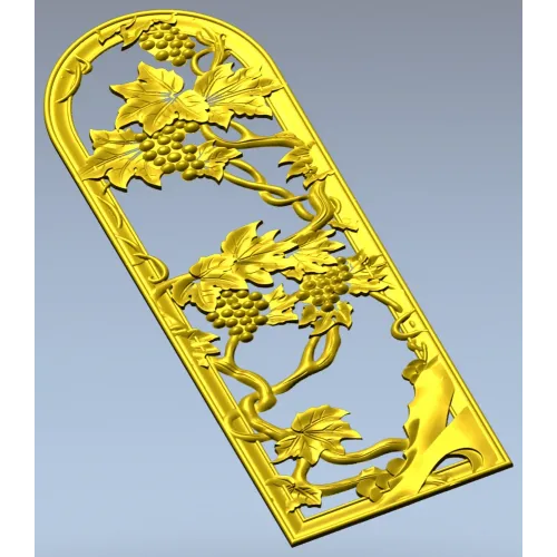 Arched Grapevine Decorative Panel - STL 3D Model for CNC