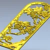 Arched Grapevine Decorative Panel - STL 3D Model for CNC
