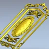 Декоративная дверная панель в стиле рококо - 3D модель STL для ЧПУ