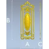 Декоративная дверная панель в стиле рококо - 3D модель STL для ЧПУ