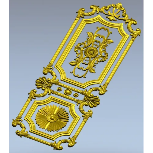 Орнаментальная дверная панель в классическом стиле - 3D модель STL для ЧПУ