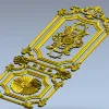 Орнаментальная дверная панель в классическом стиле - 3D модель STL для ЧПУ