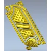 Baroque Vertical Door Applique - STL 3D Model for CNC
