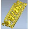 Baroque Vertical Door Applique - STL 3D Model for CNC