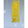 Baroque Vertical Door Applique - STL 3D Model for CNC