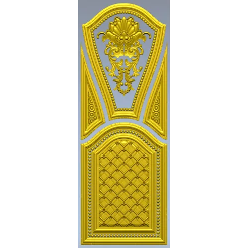 Декоративная дверная панель в барочном стиле - STL для ЧПУ