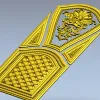 Декоративная дверная панель в барочном стиле - STL для ЧПУ
