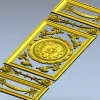 Дверная декоративная панель с розеттой - stl модель для ЧПУ