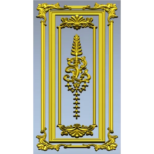 Regal Acanthus Door Panel STL for CNC