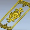 Декоративная дверная панель в барочном стиле - stl модель для ЧПУ