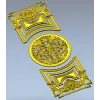 Декоративная дверная панель в стиле рококо - 3D модель STL для ЧПУ