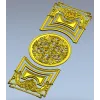 Декоративная дверная панель в стиле рококо - 3D модель STL для ЧПУ