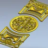 Декоративная дверная панель в стиле рококо - 3D модель STL для ЧПУ