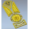 STL модель дверной декоративной накладки - розетка и панели для ЧПУ