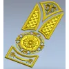 STL модель дверной декоративной накладки - розетка и панели для ЧПУ
