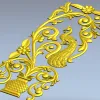 Peacock Urn Vertical Panel STL for CNC