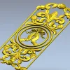 Резная дверная накладка "Руки с цветком" - 3D модель STL для ЧПУ