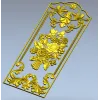Декоративная филенчатая панель "Картуш с букетом" - STL для ЧПУ