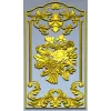 Декоративная филенчатая панель "Картуш с букетом" - STL для ЧПУ