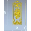 Декоративная филенчатая панель "Картуш с букетом" - STL для ЧПУ