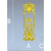 Флорентина - вертикальная декоративная накладка STL для ЧПУ