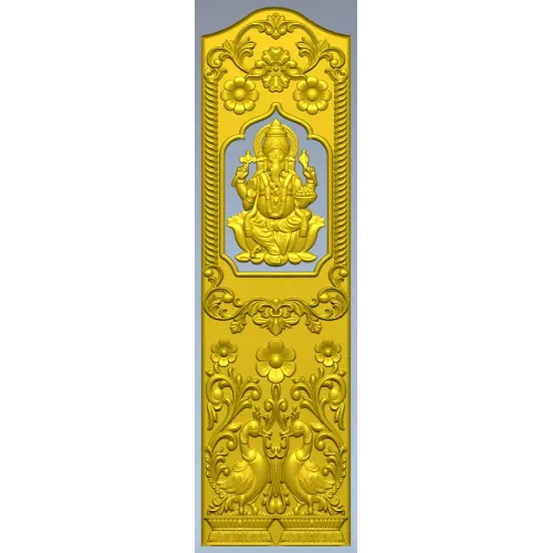 Резная панель с Ганешей - 3D STL для ЧПУ