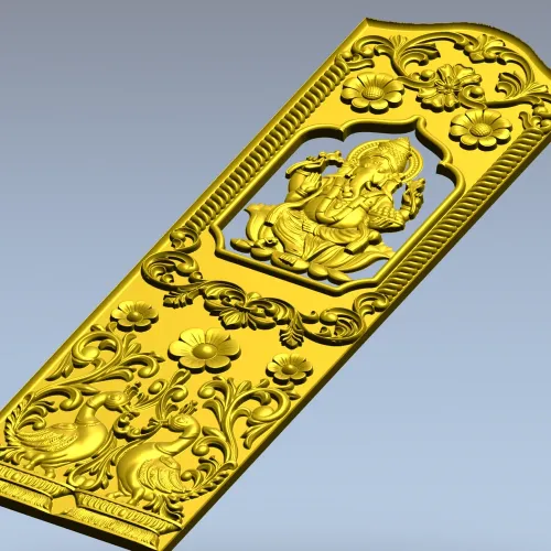 Резная панель с Ганешей - 3D STL для ЧПУ